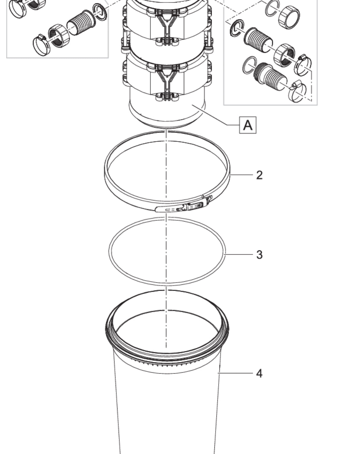 Filter box FiltoClear 11000/16000/19000 / Cuve de FILTOCLEAR