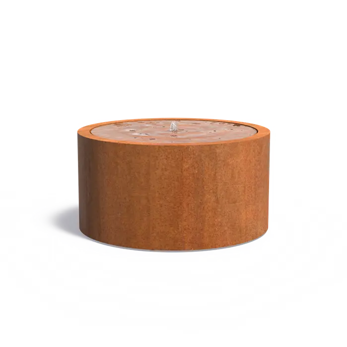 Corten Steel Round Water Table Fountain