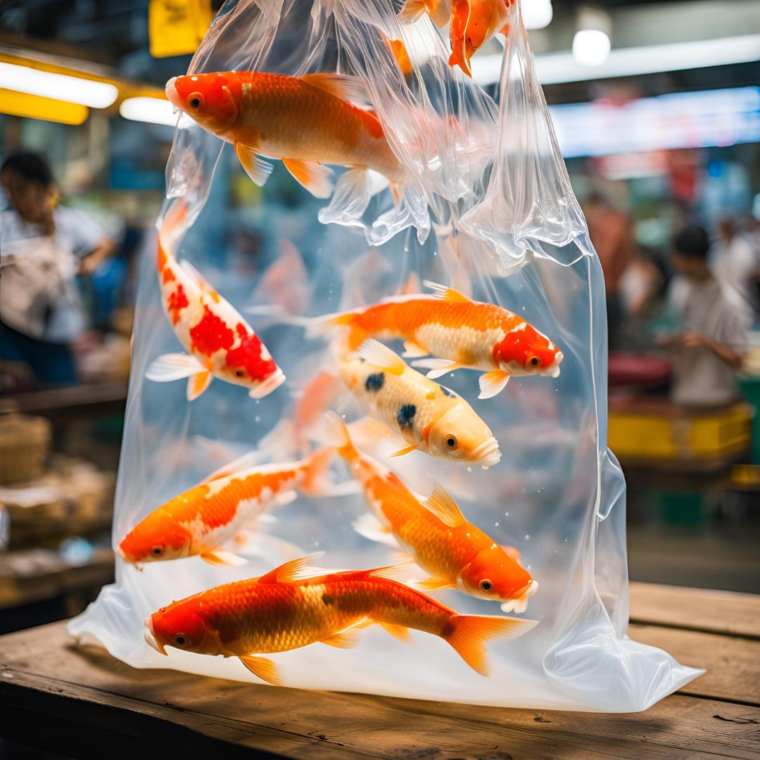 Carrying bag for koi and pond fish