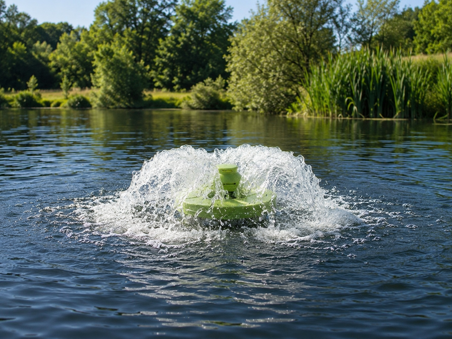 Aérateur de surface - Aquitechnics - Haute Performance pour étang naturel - Couleur Bleu