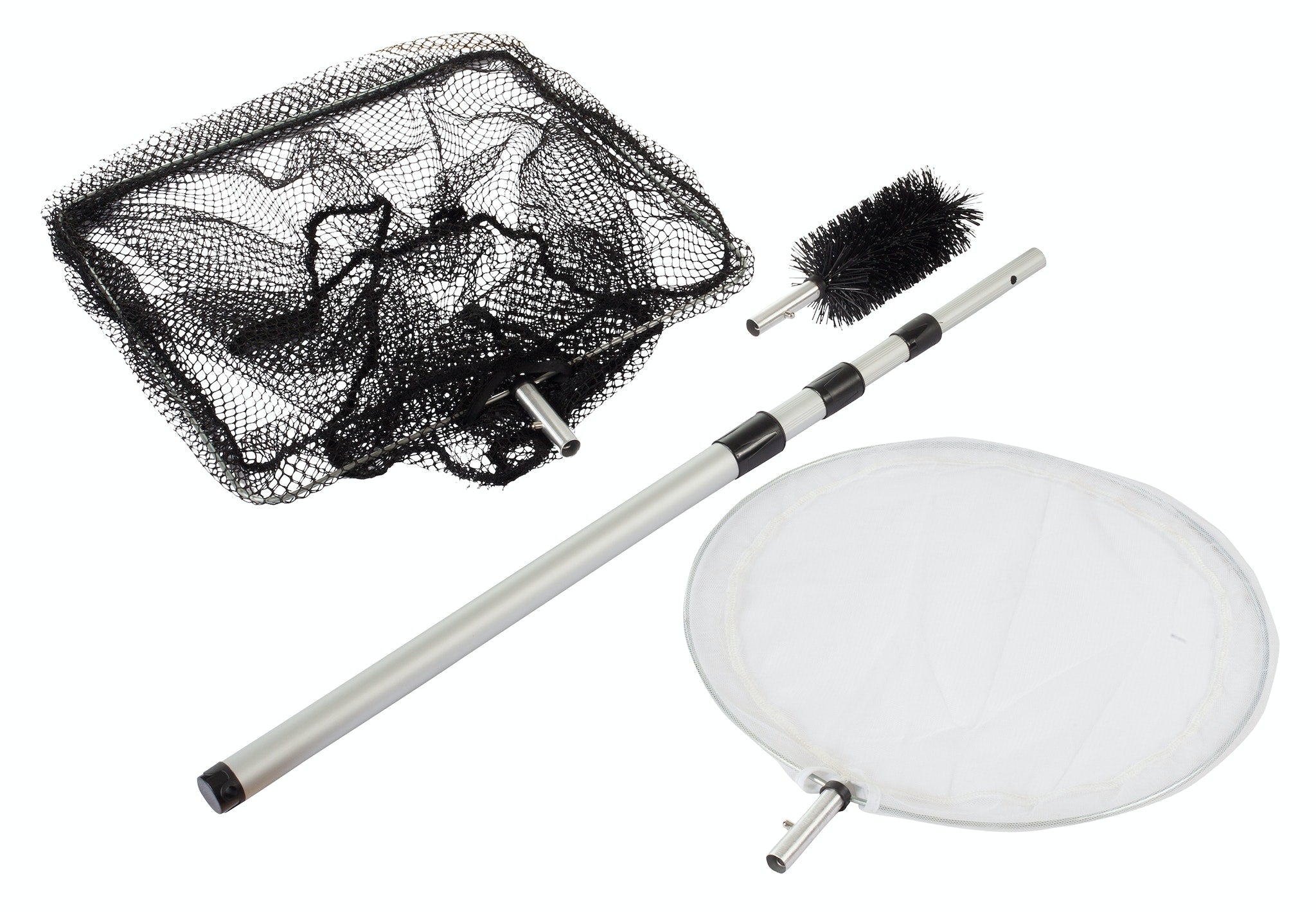 Set of landing nets + brushes against algae - 3 in 1 set