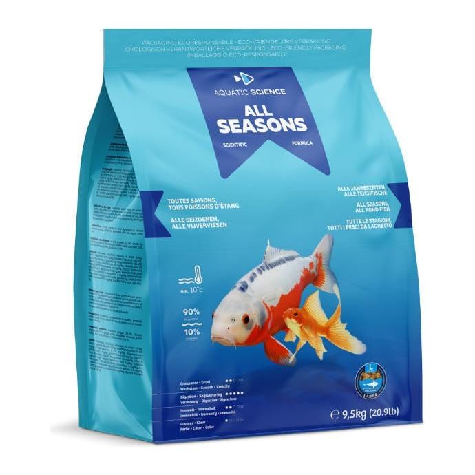 Aquatic Sciences Nourriture All Seasons LARGE 9.5kg - Aquatic Science - Aliment de base toutes saisons de qualité ASALLL95