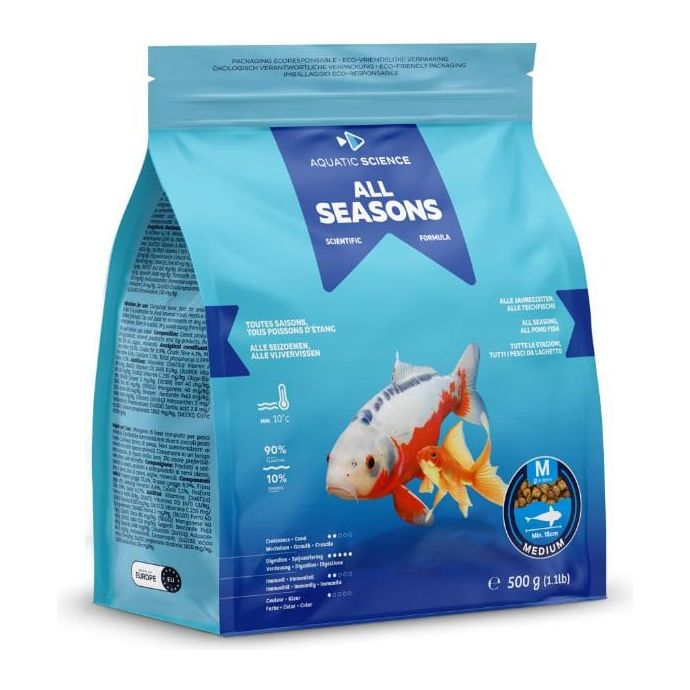 Aquatic Sciences Nourriture All Seasons MEDIUM 0.5kg - Aquatic Science - Aliment de base toutes saisons de qualité ASALLM05