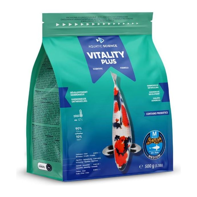 Aquatic Sciences Nourriture Vitality Plus MEDIUM 0.5kg - Aquatic Science - L’aliment pour koïs qui favorise un développement harmonieux ASVPM05