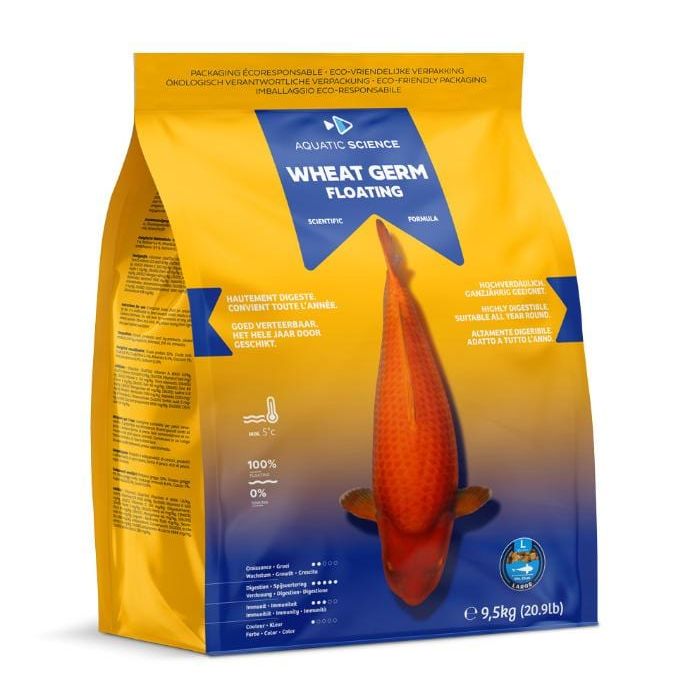 Aquatic Sciences Nourriture Wheat Germ LARGE Flottant 9.5kg - Aquatic Science - AdaptĂ© pour la prĂ©paration ou la rĂ©cupĂ©ration de lâhiver 5407012140406 ASWGFL95