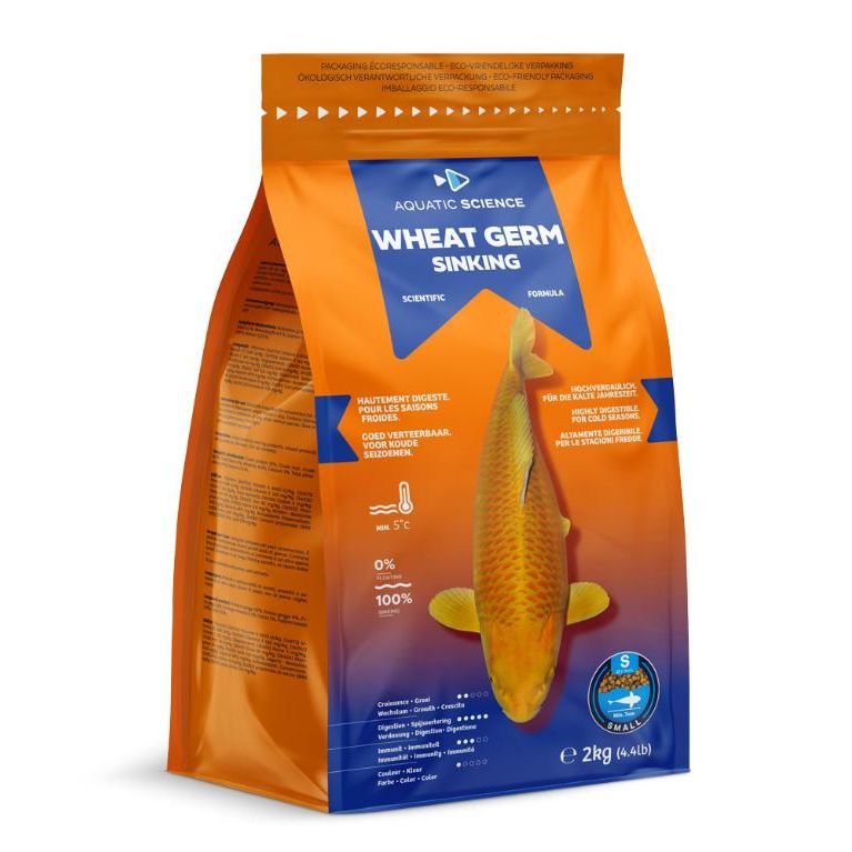 Aquatic Sciences Nourriture Wheat Germ SMALL Coulant 2kg - Aquatic Science - AdaptĂ© pour la prĂ©paration ou la rĂ©cupĂ©ration de lâhiver 5407012140543 ASWGSS2