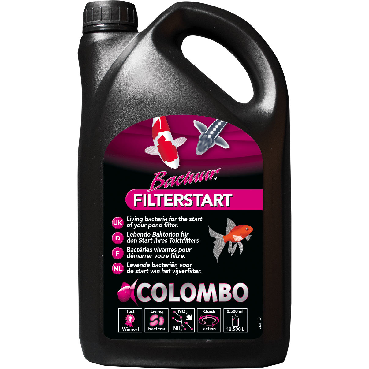 Colombo Bactéries Colombo Bactuur Filter Start 2500ml pour 12.500litres - Activateur de filtre ultra puissant 8715897025976 05020236