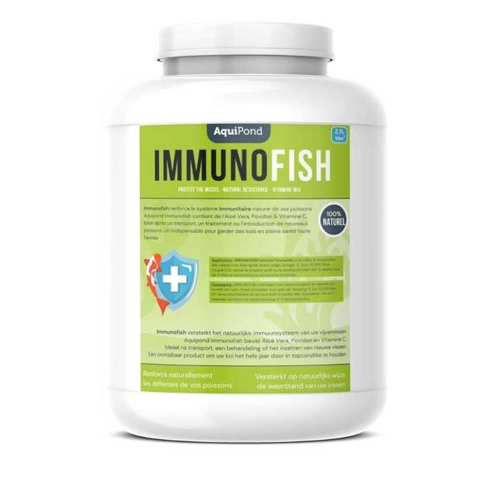 Immunofish Aquipond 2,5L – Traitement Préventif Koï Mucus – 50m³