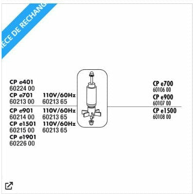 JBL JBL CP e700 Rotor avec axe + coussinet 4014162601063 6010600