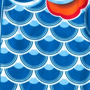 Ocean Blue Koinobori (S) - 70CM X 26.4CM - Organic Cotton by Madame Mo