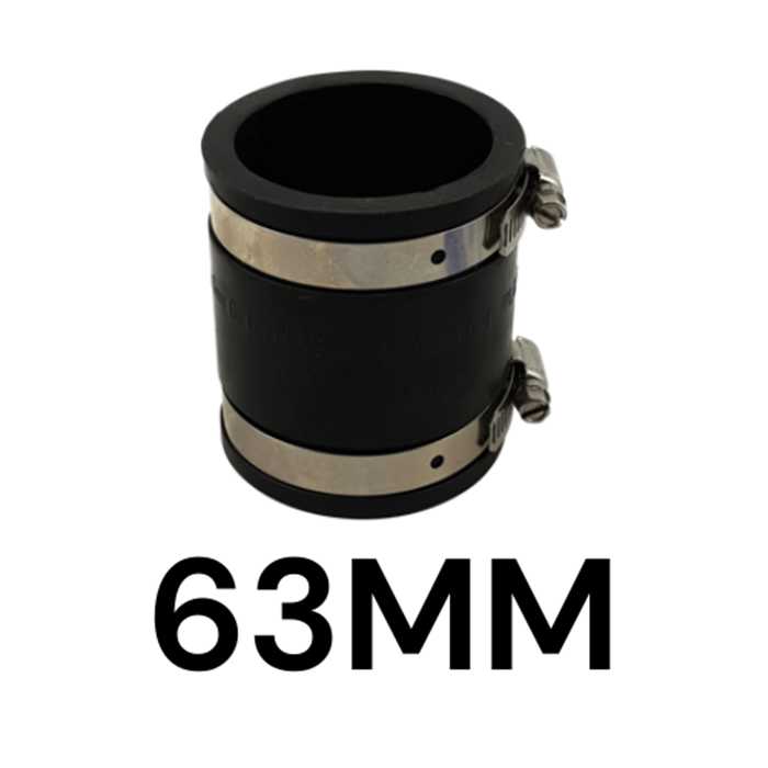 Raccord Manchon Souple Caoutchouc Flexible - 63MM