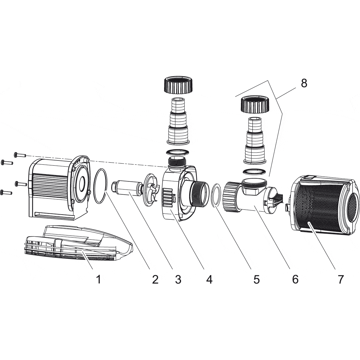 Oase Living Water Pièces détachées pour Aquarius Universal Premium Eco 3000