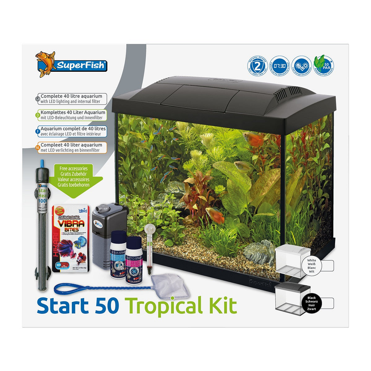 SuperFish START 50 40 L blanc — contenu du kit