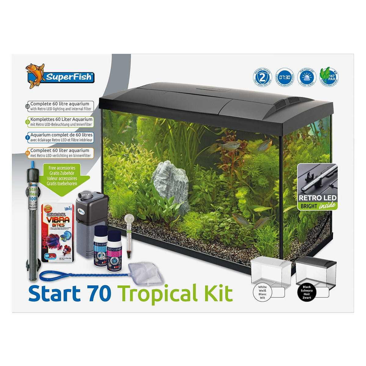 SuperFish START 70 60 L noir — contenu du kit