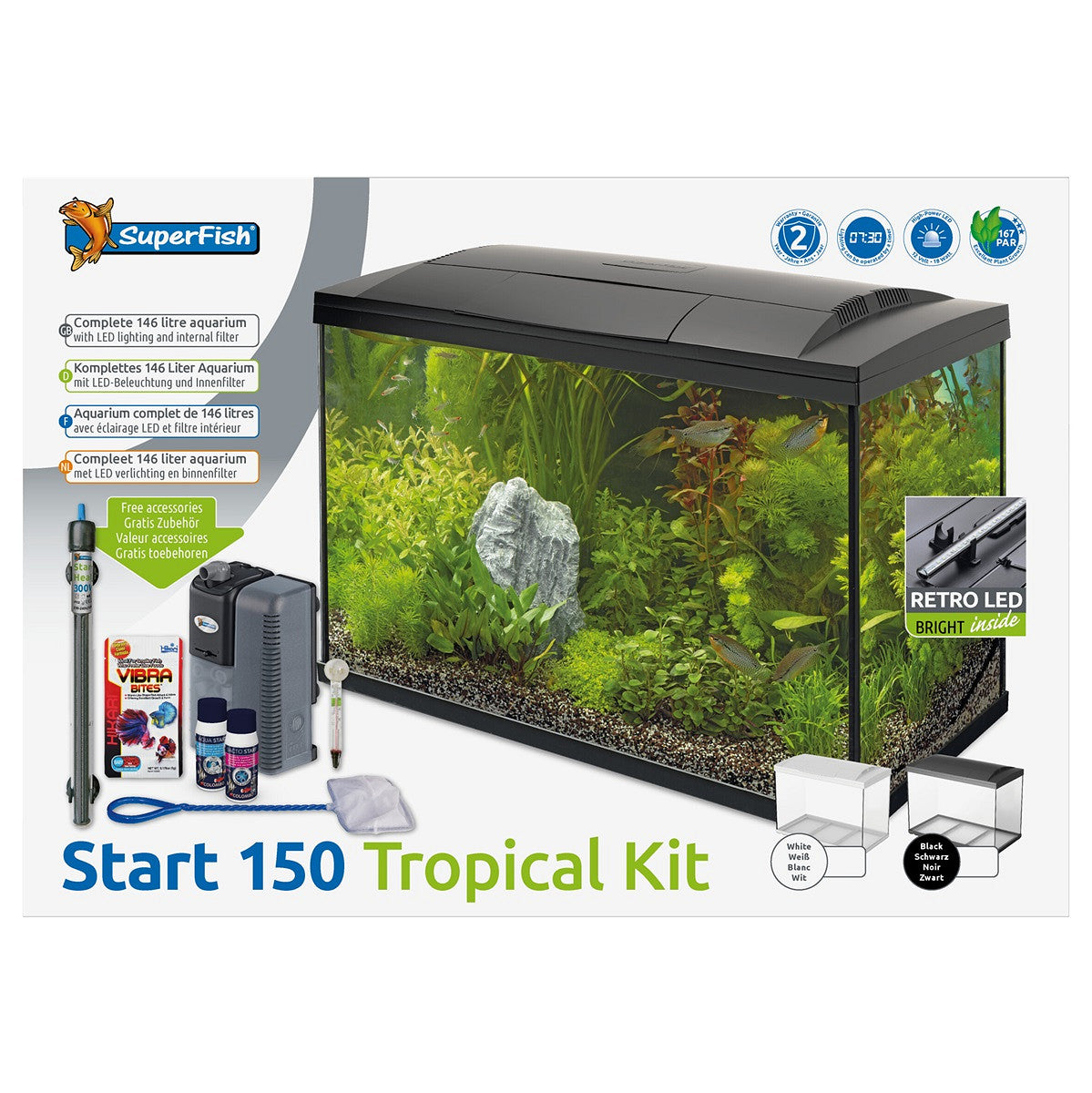 SuperFish START 150 146 L noir — contenu du kit