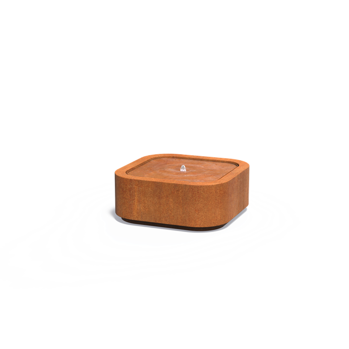 Table d'eau Riviera en acier corten - finition haut de gamme - Aquigarden