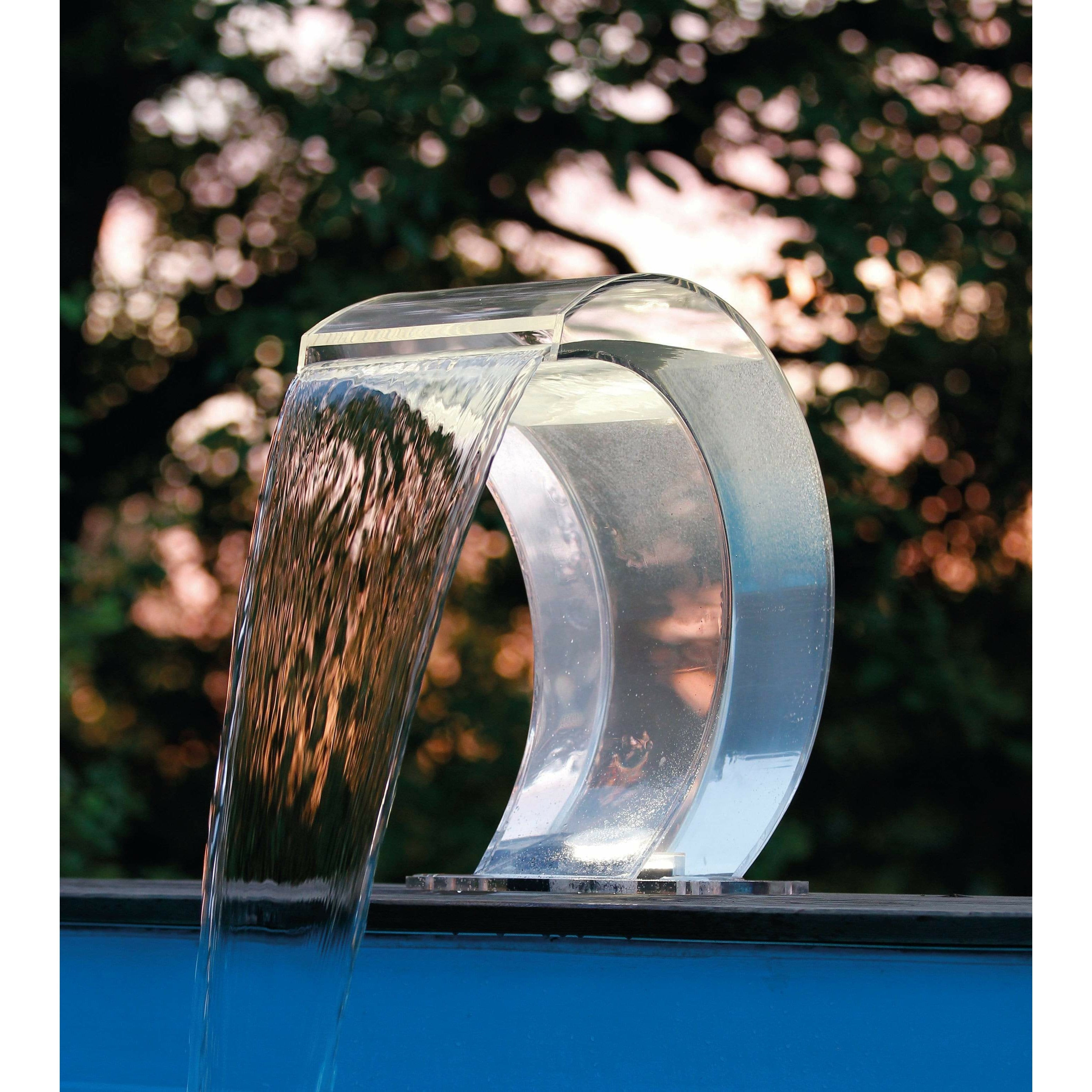 Ubbink Lame d'eau Mamba Acrylic Led - cascade Etang & Piscine - Inox 316L - Lame d'eau pour piscine 871146504637 7504637