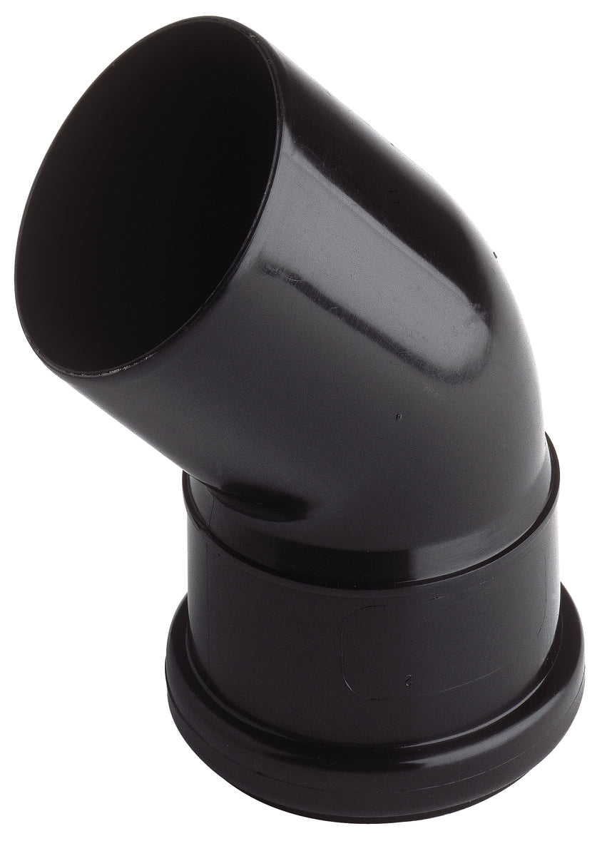 Coude de raccordement noir DN 75 à 45° — Verbindingsboog zwart DN75/45°