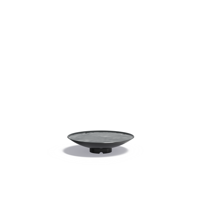 Vasque d'eau ronde Orbe anthracite en acier laqué - Aquigarden