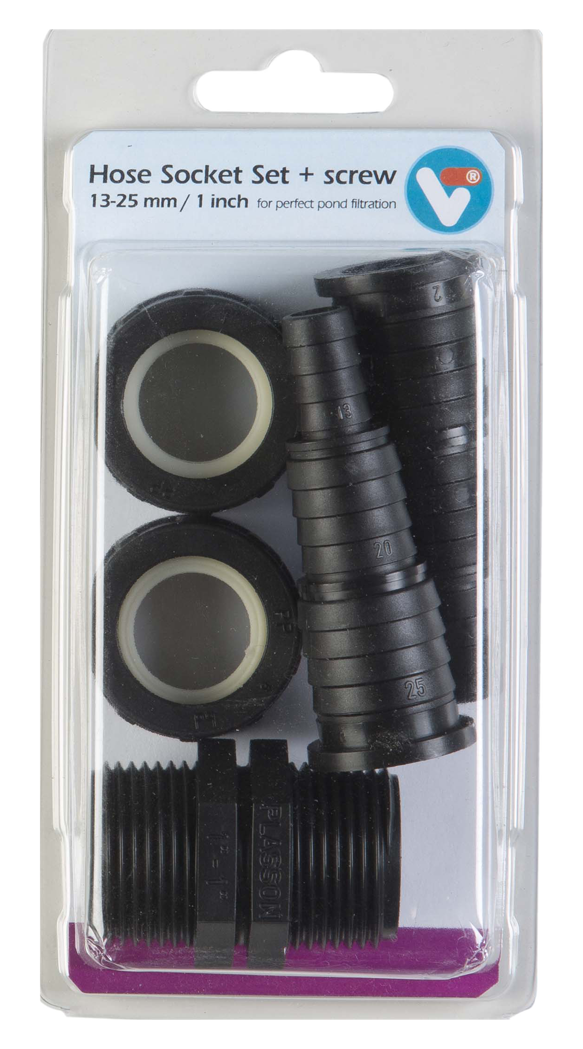 Kit d’embouts de tuyau + filetage 13-25 mm - Velda