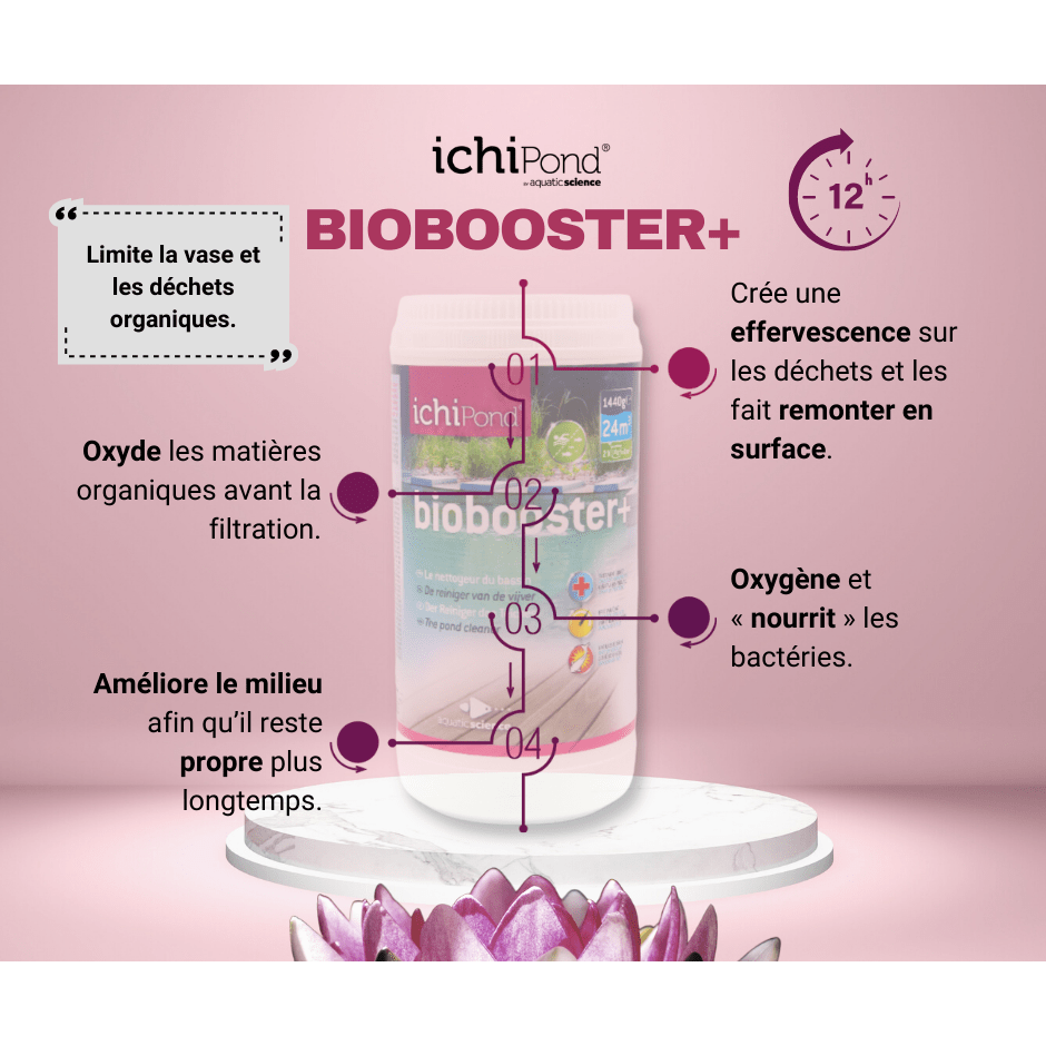 Aquatic Science Produits d'entretien Biobooster+ pour 12m³ - Le nettoyeur du bassin 5425009253588 NEOBBP012B
