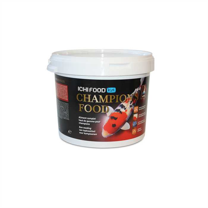 Aquatic Sciences Nourriture ICHI FOOD CHAMPION'S 4-5 MM 5 KG - Champion Food Koï Pro Nourriture 5425030685259 DAFCPF505E