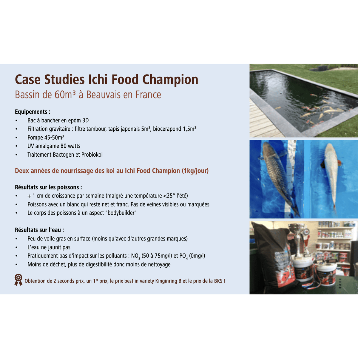 Aquatic Sciences Nourriture ICHI FOOD CHAMPION'S 9 MM 5 KG - Champion Food Koï Pro Nourriture 5425030685723 DAFCPF905E