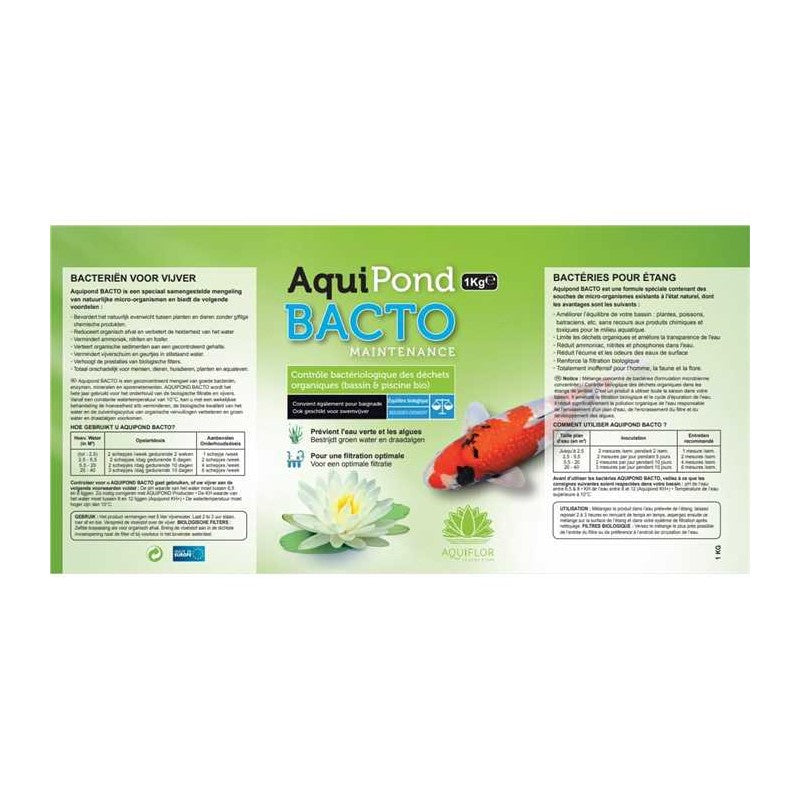 Aquipond Bacto Maintenance 0,5KG - Bactéries de maintenance pour étang