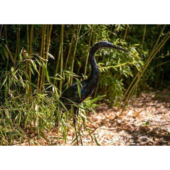 Arrosoir & Persil Aigrette - Oiseau décoratif en métal recyclé 14002