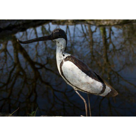 Arrosoir & Persil Avocette - Oiseau décoratif en métal recyclé 12003