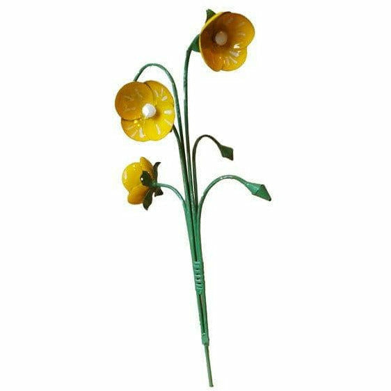 Arrosoir & Persil Boutons d’or - Végétal décoratif en métal recyclé 18043