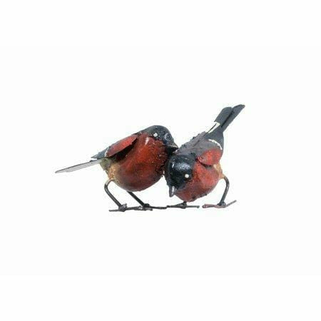 Arrosoir & Persil Bouvreuil – Couple - Oiseau décoratif en métal recyclé 11202