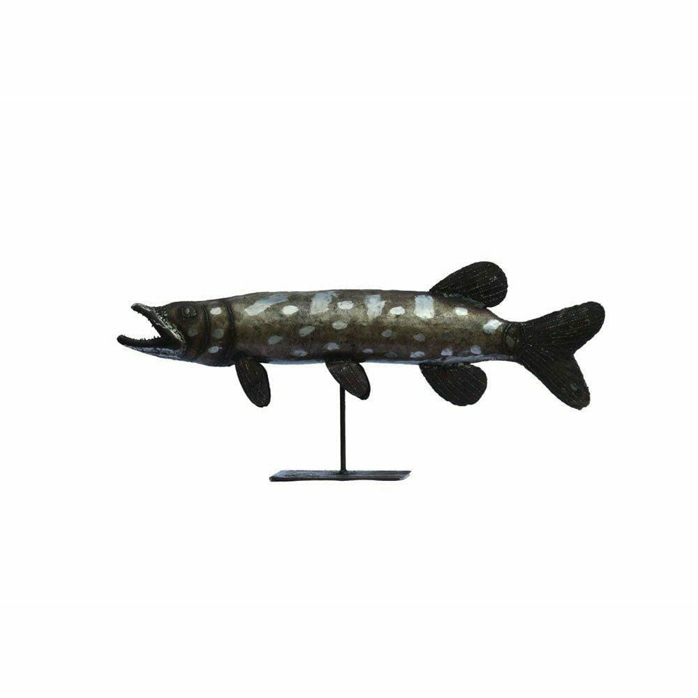 Arrosoir & Persil Brochet - Poisson décoratif en métal recyclé 26100