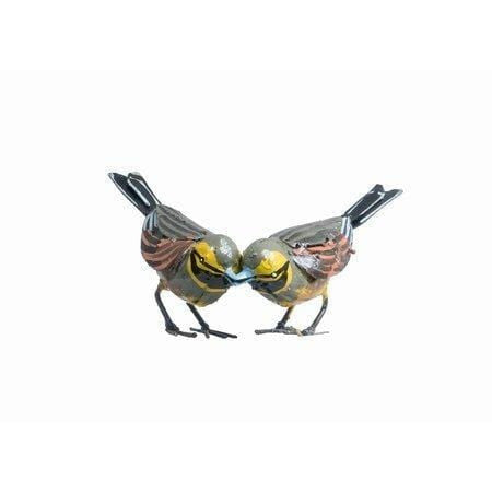 Arrosoir & Persil Bruant zizi – Couple - Oiseau décoratif en métal recyclé 11203