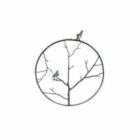 Arrosoir & Persil Cercle Mésanges - Animal décoratif en métal recyclé 21021