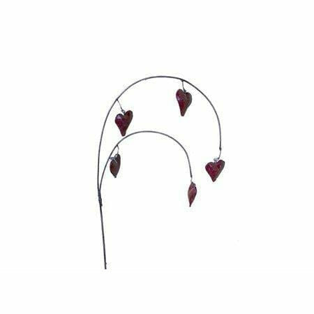 Arrosoir & Persil Cœur de Marie rouge - Végétal décoratif en métal recyclé 18006