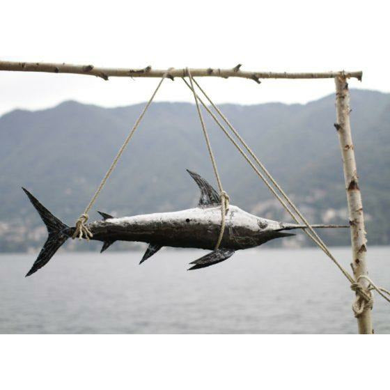 Arrosoir & Persil Espadon - Poisson décoratif en métal recyclé 26005