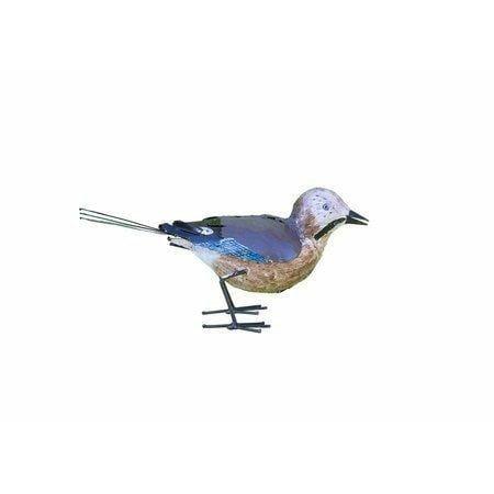 Arrosoir & Persil Geai - Oiseau décoratif en métal recyclé 12005
