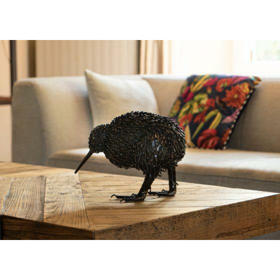 Arrosoir & Persil Kiwi - Oiseau décoratif en métal recyclé 12007