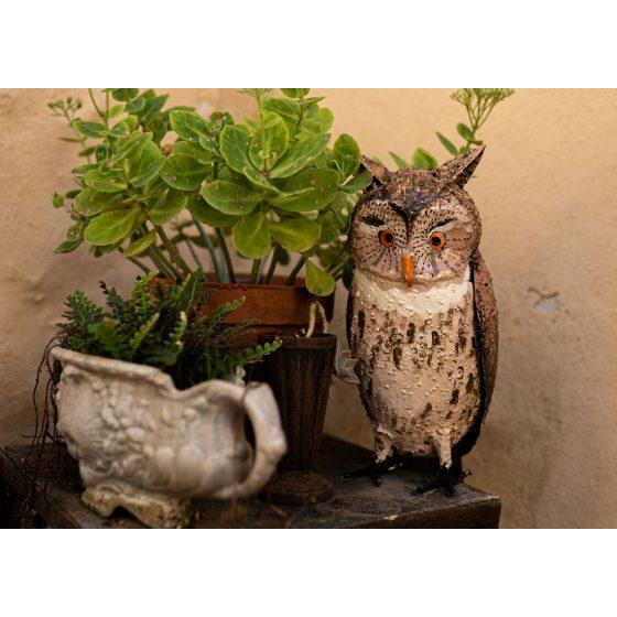 Arrosoir & Persil Moyen duc - Oiseau décoratif en métal recyclé 12024