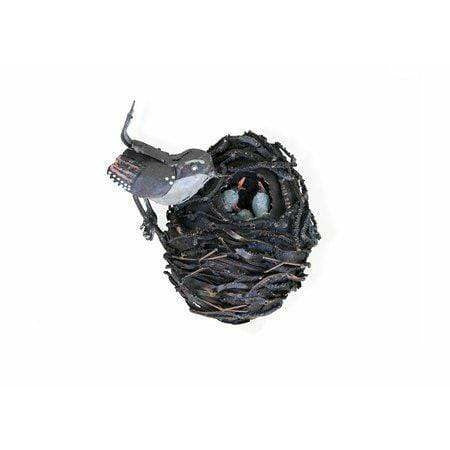 Arrosoir & Persil Nid troglodyte - Oiseau décoratif en métal recyclé 11101