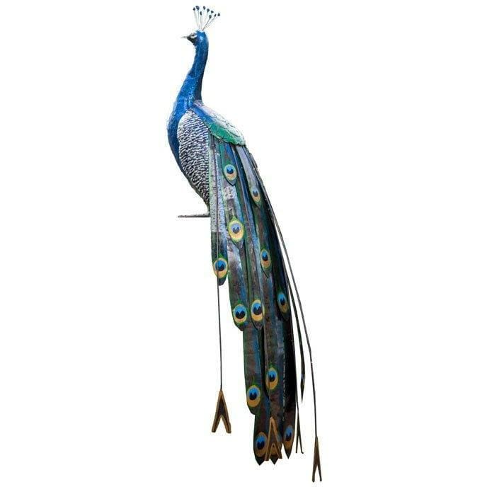 Arrosoir & Persil Paon - Oiseau décoratif en métal recyclé 12031