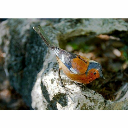 Arrosoir & Persil Pinson - Oiseau décoratif en métal recyclé 11011