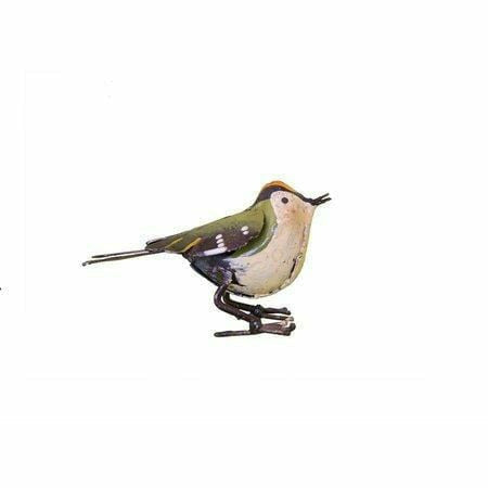 Arrosoir & Persil Roitelet - Oiseau décoratif en métal recyclé 11012