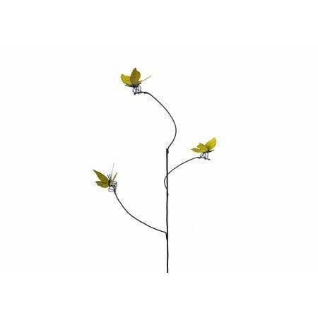 Arrosoir & Persil Tuteur 3 Papillons Jaunes - Oiseau décoratif en métal recyclé TUTPAPJ