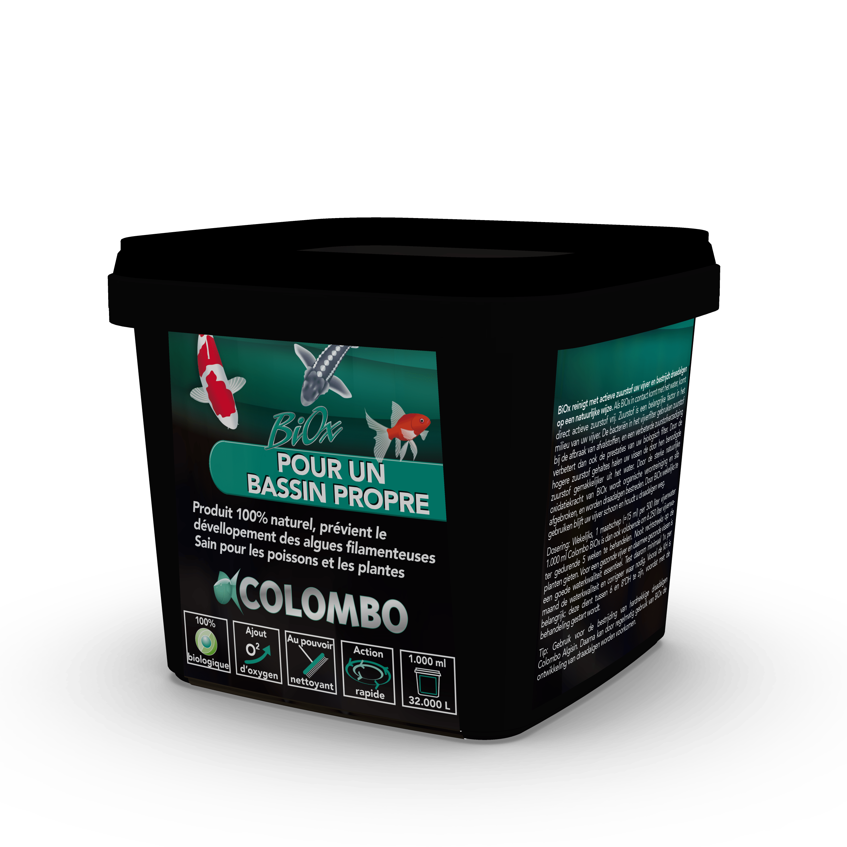 Colombo Produits d'entretien BiOx 1000ml/32.000litres - OxygĂšne actif pour nettoyer le bassin - Colombo 8715897042003 05020195