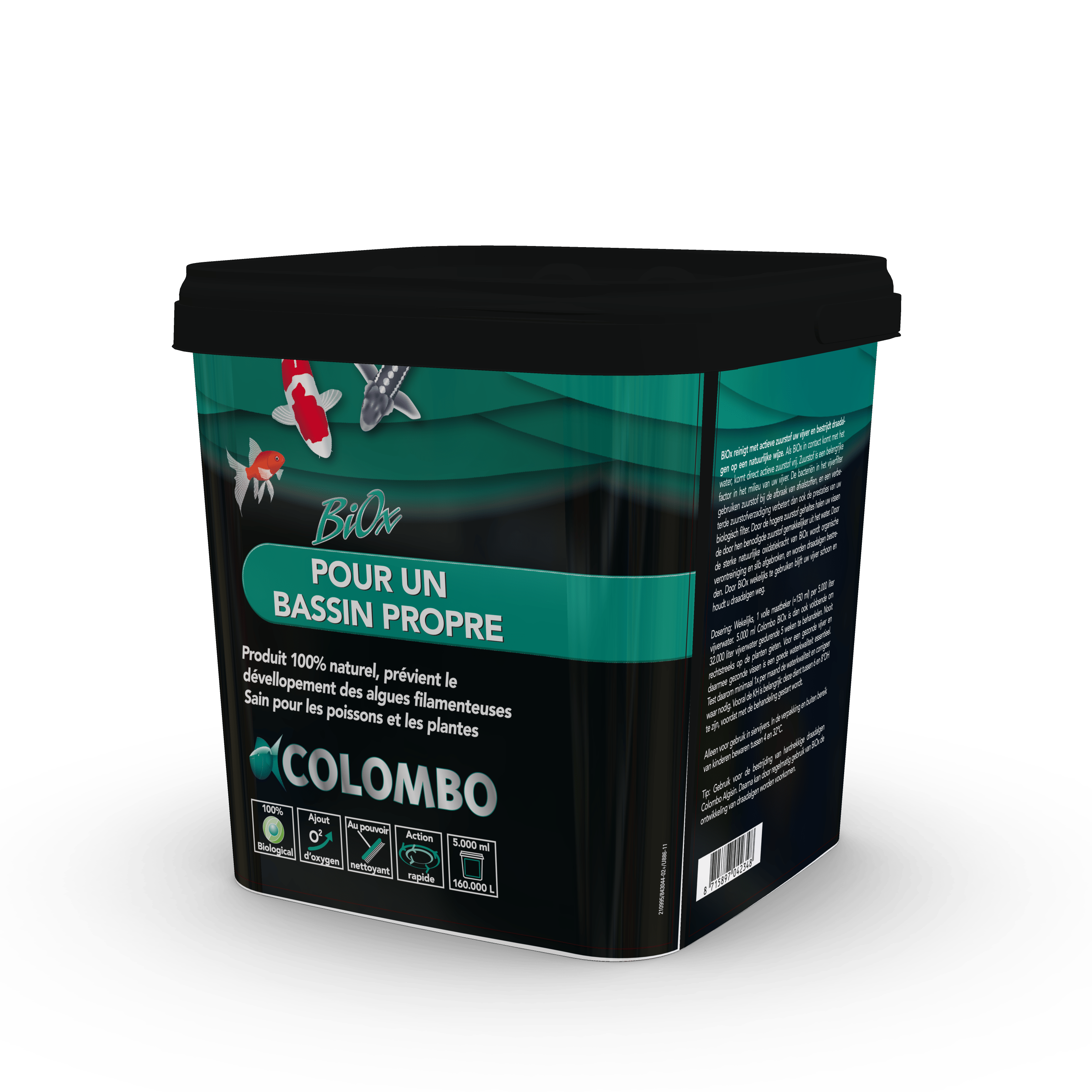 Colombo Produits d'entretien BiOx 5000ml/160.000litres - OxygĂšne actif pour nettoyer le bassin - Colombo 8715897042348 05020210