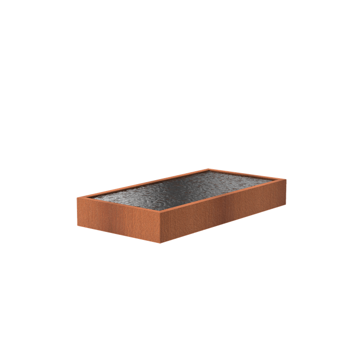 Foudebassin.com Bassins préformés Bassin en acier corten 300 x 150 x 40CM VC5.1