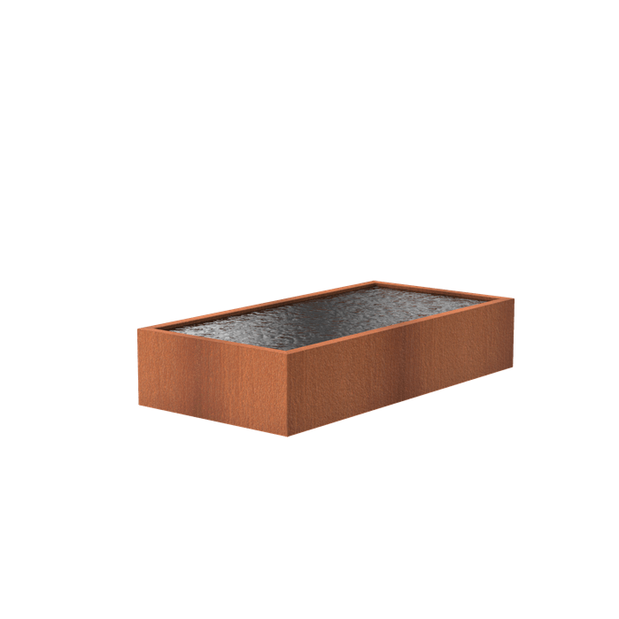 Foudebassin.com Bassins préformés Bassin en acier corten 300 x 150 x 60CM VC5