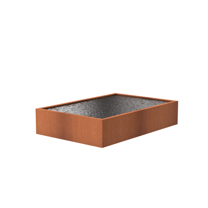 Foudebassin.com Bassins préformés Bassin en acier corten 300 x 200 x 60CM VC4
